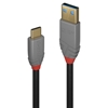 Picture of Lindy 0.5m USB 3.2 Type A to C Cable, 5A PD, Anthra Line