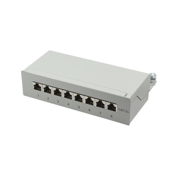 Изображение LogiLink Patchpanel Cat.6A Tisch/Wand 8-port, grau