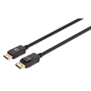 Picture of Manhattan DisplayPort 1.4 Cable, 8K@60hz, 3m, Braided Cable, Male to Male, Equivalent to Startech DP14MM3M, With Latches, Fully Shielded, Black, Lifetime Warranty, Polybag