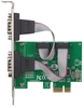 Picture of Manhattan PCI Express Card, 2x Serial DB9 ports, 2.5 Mbps, x1 x4 x8 x16 lane buses, Standard/Low Profile PCI, Three Year Warranty, Box