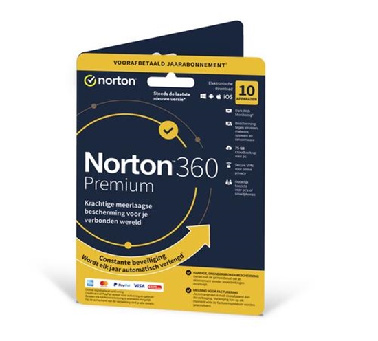 Picture of NortonLifeLock Norton 360 Premium Dutch Base license 1 license(s) 1 year(s)