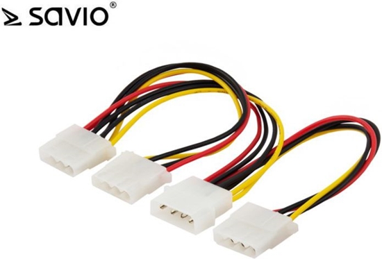 Изображение Savio Molex - Molex x3, 0.18m, Wielokolorowy (SAVIO AK-16)