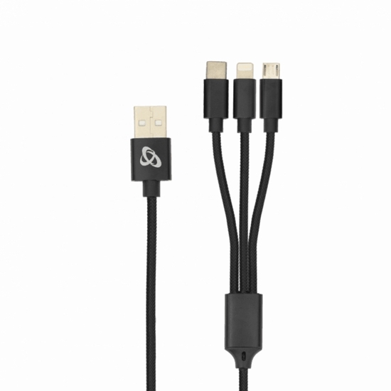 Picture of Sbox USB 2.0 8-pin/Type-C/Micro USB charging only 2.4A 1M BULK