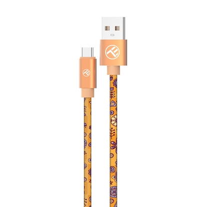Attēls no Tellur Graffiti USB to Type-C cable 3A 1m orange