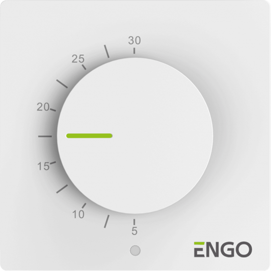 Изображение Telpas termostats ENGO Simple, balts, 230V
