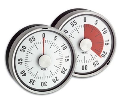 Attēls no TFA 38.1028.10      black/silver puck kitchen timer