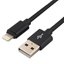 Attēls no USB lightning male / USB A male 0.3m everActive CBB-0.3IB fast 2.4A melns