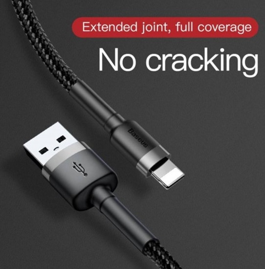 Изображение USB lightning male / USB A male 3.0m Baseus CALKLF-RG1 fast 2.0A melns