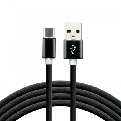 Picture of USB-C 3.0 male / USB A male 1.0m everActive CBS-1CB 3.0A melns iepakojumā 1 gb.