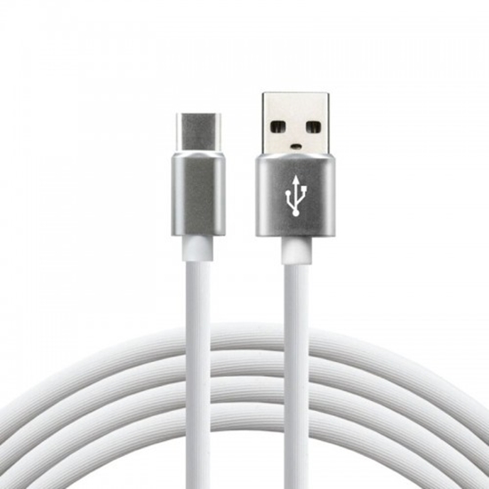 Picture of USB-C 3.0 male / USB A male 1.0m everActive CBS-1CW 3.0A balts iepakojumā 1 gb.