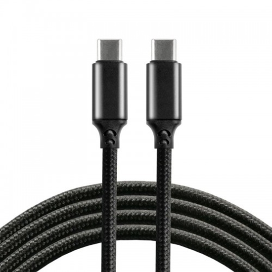 Picture of Vads USB-C 3.0 male/male 1.0m everActive CBB-1PD5 5A melns nylon