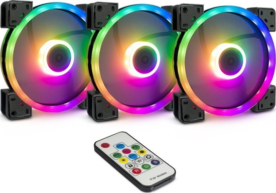 Изображение Wentylator Argus RGB RS-14 3-pack + Hub + Pilot (88885536)