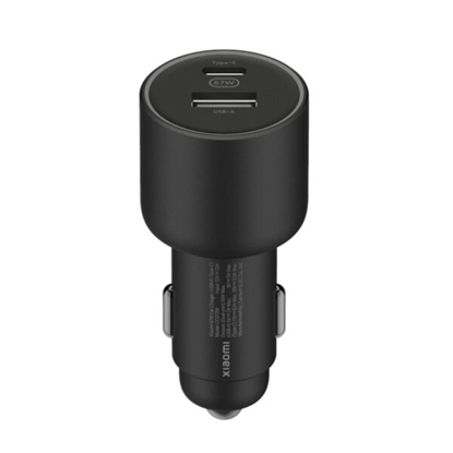 Attēls no XIAOMI CHARGER 67W CAR USB-A + TYPE C BLACK BHR6814GL