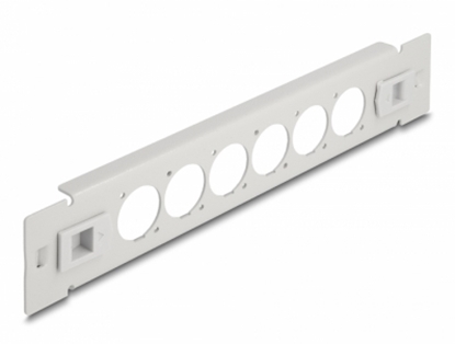 Attēls no Delock 10″ D-Type Patch Panel 6 port tool free grey