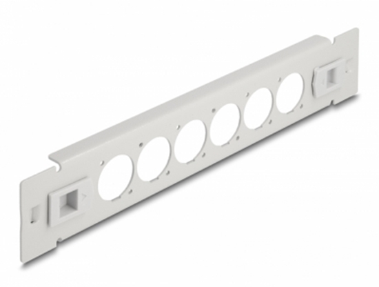 Picture of Delock 10″ D-Type Patch Panel 6 port tool free grey