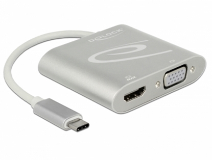 Изображение Delock USB Type-C™ Splitter (DP Alt Mode) > 1 x HDMI + 1 x VGA out