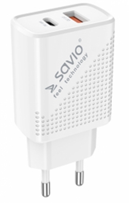 Attēls no Lādētājs Savio Wall USB charger Quick Charge Power Delivery 3.0 18W