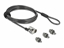 Picture of Navilock Laptop Security Cable with 3 lockheads for Kensington, Noble Wedge and Nano slot