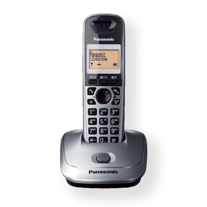 Attēls no Panasonic | KX-TG2511FXM | Backlight buttons | Built-in display | Caller ID | Black | Phonebook capacity 100 entries | Speakerphone | Wireless connection