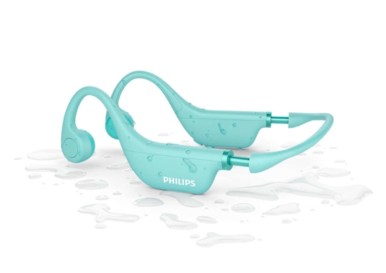 Изображение Philips Kids open-ear wireless headphones TAK4607GR/00, Bone-conduction, IPX5, Green