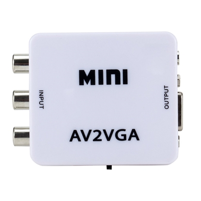 Picture of RoGer Adapter to Transfer RCA to VGA Signal (+Audio) White