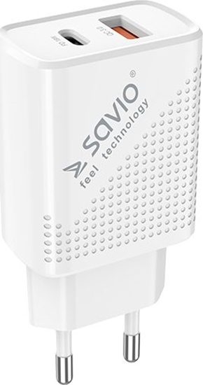 Изображение Ładowarka Savio LA-04 1x USB-A 1x USB-C 3 A (1_787921)