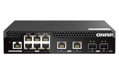 Attēls no QNAP QSW-M2106R-2S2T network switch Managed L2 10G Ethernet (100/1000/10000) 1U Black