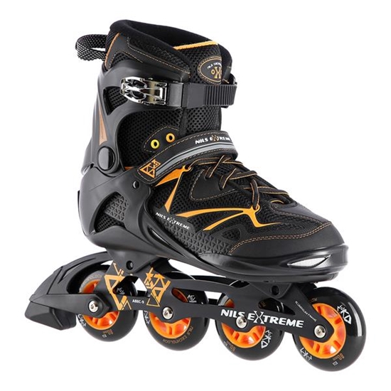 Изображение Skrituļslidas NA9022 BLACK/ORANGE SIZE 41 IN-LINE SKATES NILS EXTREME