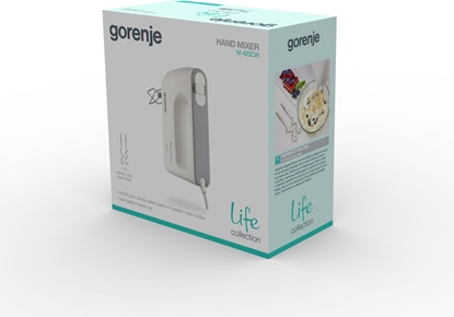 Изображение Gorenje | Mixer | M420CW | Hand Mixer | 450 W | Number of speeds 5 | Turbo mode | White