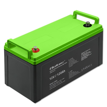 Attēls no QOLTEC 53081 Gel Battery 12V 120Ah