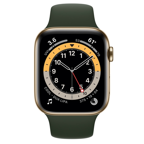 Изображение Apple Watch Series 6 44mm Stainless steel GPS+Cellular Gold (lietots, stāvoklis A)