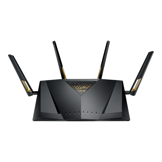 Picture of Wireless Dual Band Gigabit Router, UK | RT-AX88U PRO | 802.11ax | 1148+4804 Mbit/s | 10/100/1000 Mbit/s | Ethernet LAN (RJ-45) ports 4 | Mesh Support Yes | MU-MiMO Yes | 3G/4G data sharing | Antenna type 4x External