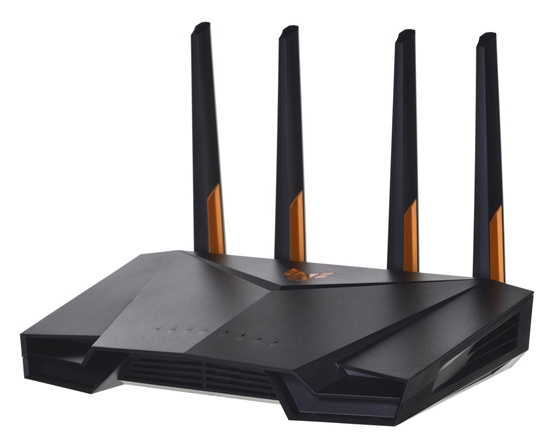 Picture of ASUS TUF Gaming AX3000 V2 wireless router Gigabit Ethernet Dual-band (2.4 GHz / 5 GHz) Black, Orange