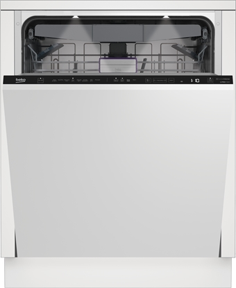 Attēls no BEKO Built-In Dishwasher BDIN38650C, Energy class B, Width 60 cm, SelfDry, CornerIntense, 8 programs, Inverter motor, Third drawer