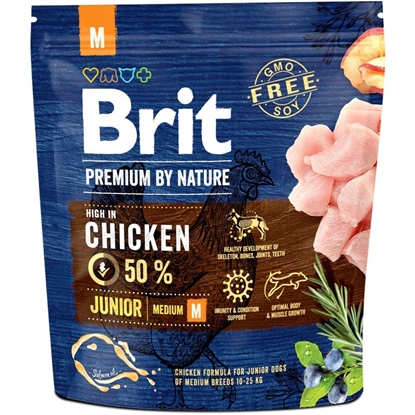 Attēls no BRIT Premium by Nature Junior M Chicken - dry dog food - 1 kg