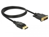 Picture of Delock Cable Displayport 1.2 male > DVI 24+1 male passive 1 m black