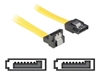 Picture of Delock cable SATA 30cm downstraight metal  yellow