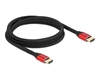 Изображение Delock Ultra High Speed HDMI Cable 48 Gbps 8K 60 Hz red 2 m