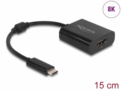 Изображение Delock USB Type-C™ Adapter to HDMI (DP Alt Mode) 8K with HDR function black