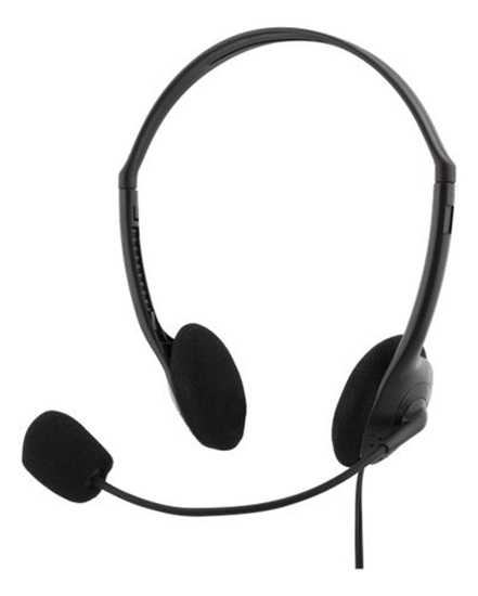 Picture of Deltaco HL-21 headphones/headset Wired Head-band Office/Call center Black