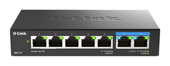 Изображение D-Link 7-Port Multi-Gigabit Unmanaged Switch