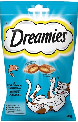 Attēls no Dreamies 4008429037962 dog / cat treat Snacks Salmon 60 g