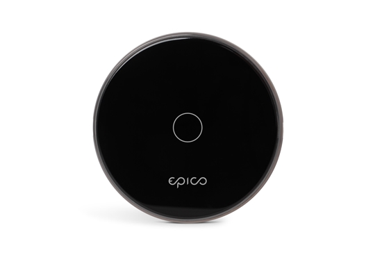 Picture of Epico ultraslim wireless pad 10w/7.5w/5w - black (built in cable)