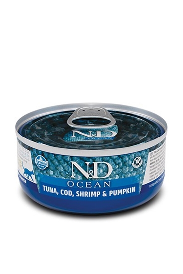 Picture of FARMINA N&D CAT OCEAN TUNA,COD,SHRIMP&PUMPKIN 70g