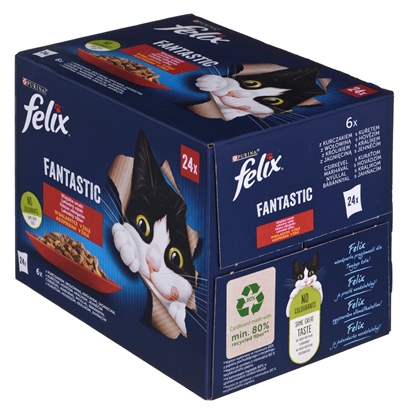 Изображение Felix Fantastic country flavors in jelly - Wet food for cats - 24x 85g