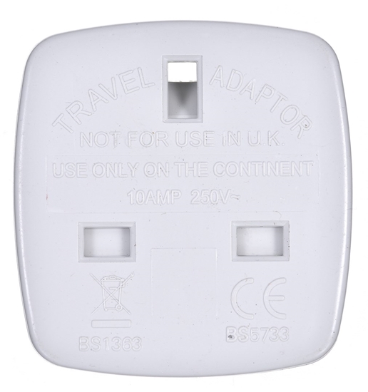 Изображение Gembird A-AC-UKEU-001 power plug adapter Type G (UK) Type F White