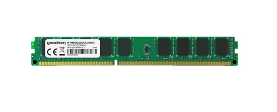 Изображение Goodram UDIMM ECC VLP 16GB 2Rx8 3200MHz PC4-25600 W-MEM3200E4D816G