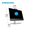 Picture of HP E24mv G4 FHD Conferencing Monitor - 23.8" 1920x1080 FHD 250-nit 60Hz AG, IPS, HDMI/VGA/DisplayPort, 4x USB-A, speakers, 5MP webcam, height adjustable/tilt/swivel/pivot, 3 years