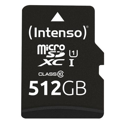 Attēls no Intenso microSDXC          512GB Class 10 UHS-I U1 Performance