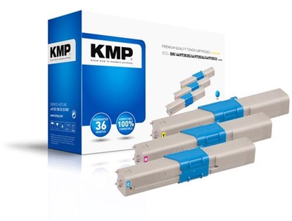 Picture of KMP O-T37V toner cartridge 3 pc(s) Compatible Cyan